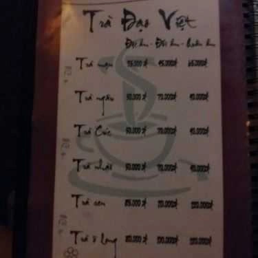 Thực đơn- Trà Sỏi Cafe