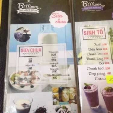 Thực đơn- Cafe Trà Sữa Bi Moon