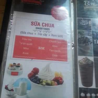 Thực đơn- Cafe Trà Sữa Bi Moon