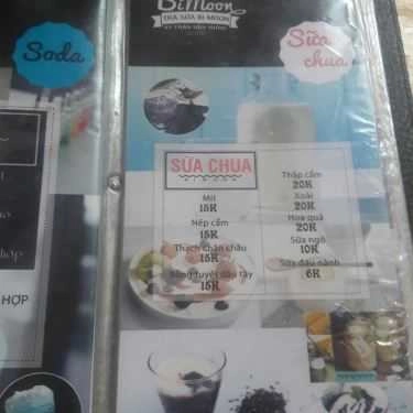 Thực đơn- Cafe Trà Sữa Bi Moon