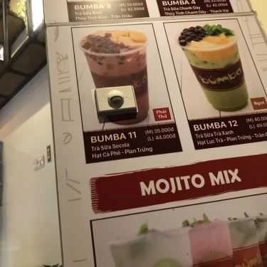 Thực đơn- Cafe Trà Sữa Bumba - Thụy Khuê