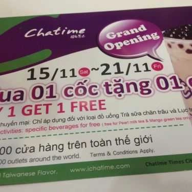 Tổng hợp- Cafe Trà Sữa Chatime - Times City