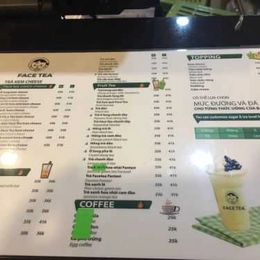 Thực đơn- Cafe Trà Sữa Face Tea - Tôn Đức Thắng