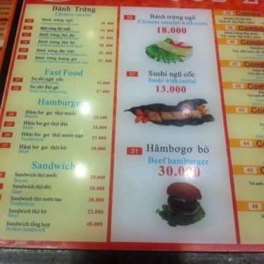 Thực đơn- Cafe Trà Sữa Feeling Tea - Đội Cấn