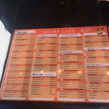 Thực đơn- Cafe Trà Sữa Feeling Tea - Tân Mai