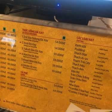 Thực đơn- Cafe Trà Sữa Gong Cha - 貢茶 - Nguyễn Văn Cừ