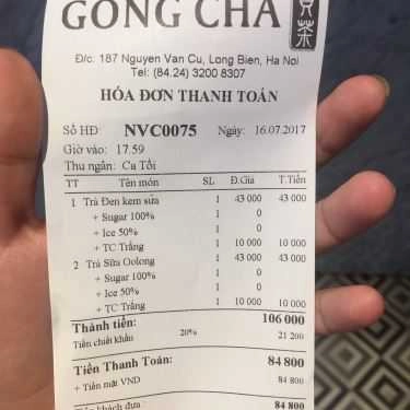 Tổng hợp- Cafe Trà Sữa Gong Cha - 貢茶 - Nguyễn Văn Cừ