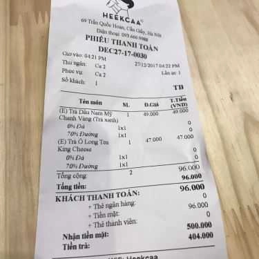 Tổng hợp- Cafe Trà Sữa Heekcaa - Trần Quốc Hoàn