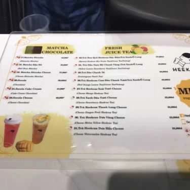 Thực đơn- Cafe Trà Sữa Heekcaa - Trần Quốc Hoàn