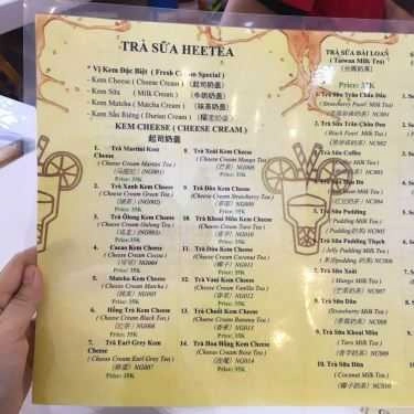 Thực đơn- Cafe Trà Sữa Heetea