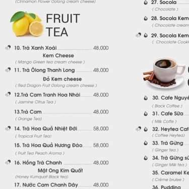 Tổng hợp- Cafe Trà Sữa Heytea