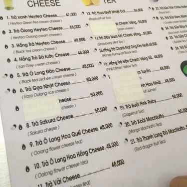 Tổng hợp- Cafe Trà Sữa Heytea - Ngã Tư Sở