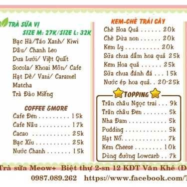 Tổng hợp- Cafe Meow+ - Trà Sữa & Kem Hoa Quả