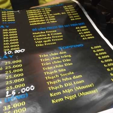Thực đơn- Cafe Trà Sữa Oh! TiTi - Lạc Long Quân