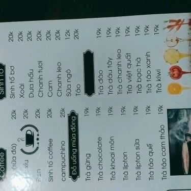 Thực đơn- Cafe Trà Sữa Richii