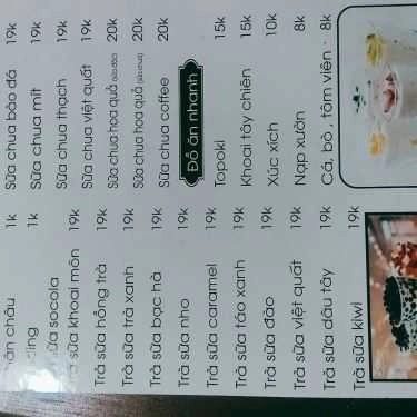 Thực đơn- Cafe Trà Sữa Richii