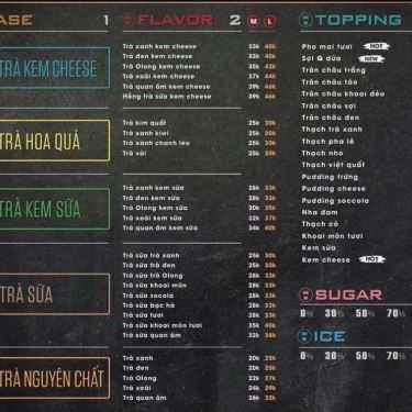 Thực đơn- Cafe Trà Sữa Taster's Choice - Linh Đàm