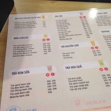 Thực đơn- Cafe Trà Sữa Taster's Choice - Phố Huế