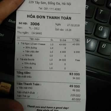 Thực đơn- Cafe Trà Sữa Tea Lab