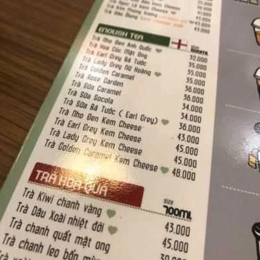 Thực đơn- Cafe Trà Sữa Tea Lab