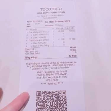 Tổng hợp- Cafe Trà Sữa Tocotoco - AEON Mall Long Biên