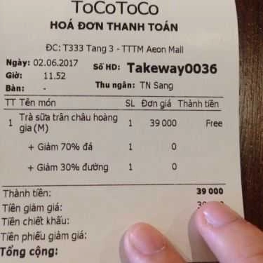 Tổng hợp- Cafe Trà Sữa Tocotoco - AEON Mall Long Biên