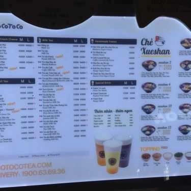 Thực đơn- Cafe Trà Sữa Tocotoco - AEON Mall Long Biên
