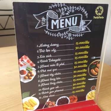 Thực đơn- Cafe Trà Sữa Tocotoco - Quang Trung