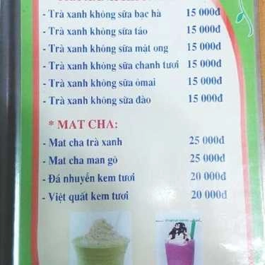 Thực đơn- Cafe Trà Sữa Trường Lạc - Tạ Quang Bửu