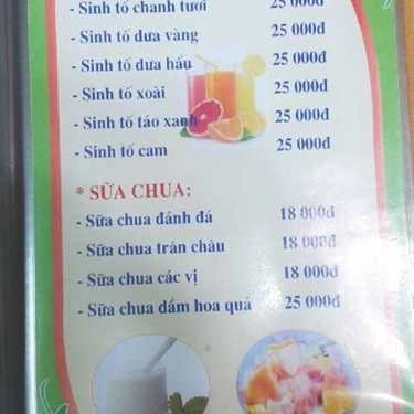 Thực đơn- Cafe Trà Sữa Trường Lạc - Tạ Quang Bửu