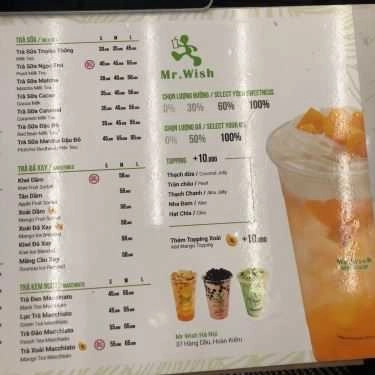 Thực đơn- Cafe Trà Trái Cây Mr.Wish - Hàng Dầu
