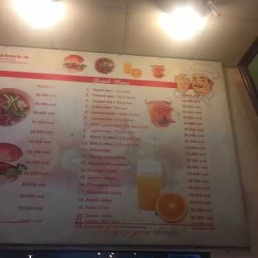 Thực đơn- Phương Anh - Cafe & Breakfast