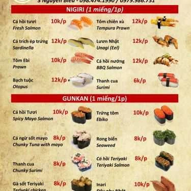 Thực đơn- Ăn vặt Trạm Sushi