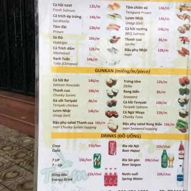 Thực đơn- Ăn vặt Trạm Sushi