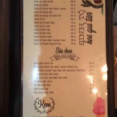 Thực đơn- Tre Coffee