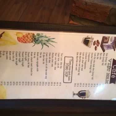 Thực đơn- Tre Coffee - Nguyễn Chí Thanh