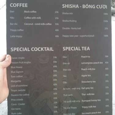 Thực đơn- Cafe Trippy Land Drinks - Nguyễn Hữu Huân