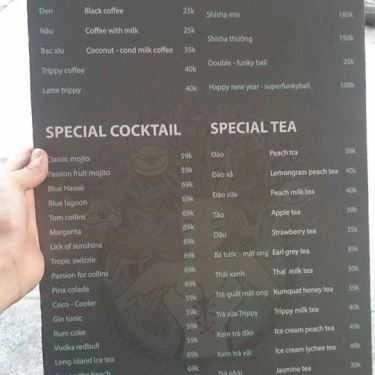 Thực đơn- Cafe Trippy Land Drinks - Nguyễn Hữu Huân