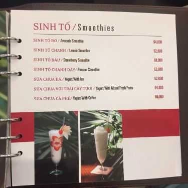 Thực đơn- Trung Nguyên Coffee - Phạm Huy Thông