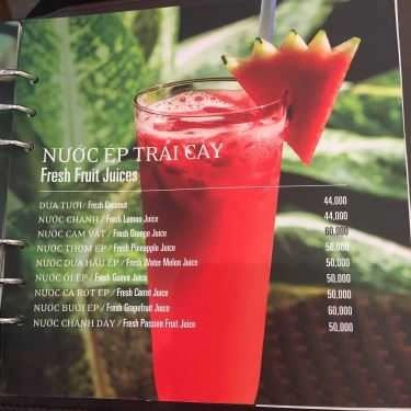 Thực đơn- Trung Nguyên Coffee - Phạm Huy Thông