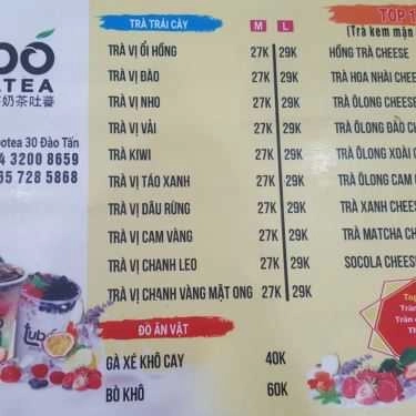 Thực đơn- BiZOU Delicious - Tea & Coffee