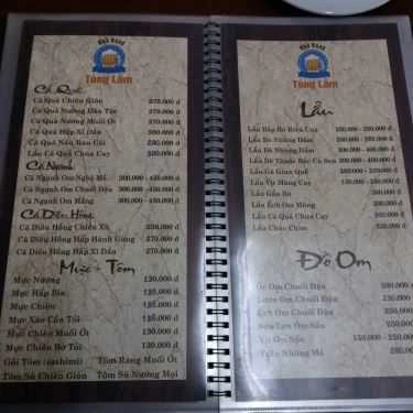 Thực đơn- Quán Nhậu Tùng Lâm - Bia hơi Hà Nội