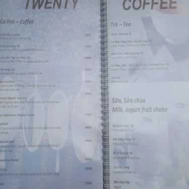 Thực đơn- Twenty Cafe - Lê Hồng Phong