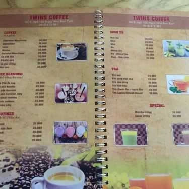 Thực đơn- Twins Coffee - Ngụy Như Kon Tum