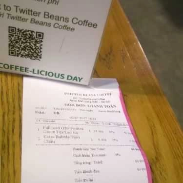Thực đơn- Twitter Beans Coffee - AEON Mall Long Biên