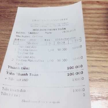Thực đơn- Twitter Beans Coffee - Đại Lộ Thăng Long