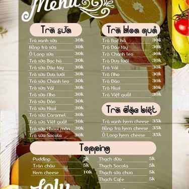 Thực đơn- Loly Milk Tea & Coffee