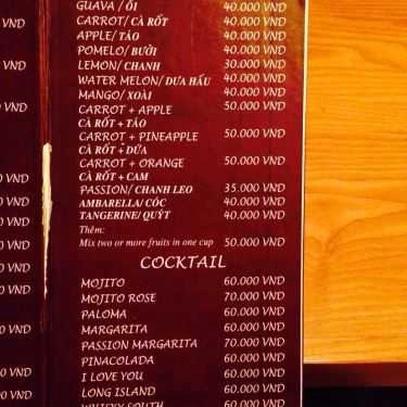 Thực đơn- Vici Coffee - Đường Thành