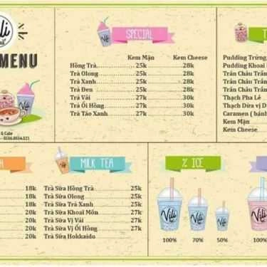 Thực đơn- Cafe Vili - Tea & Cake