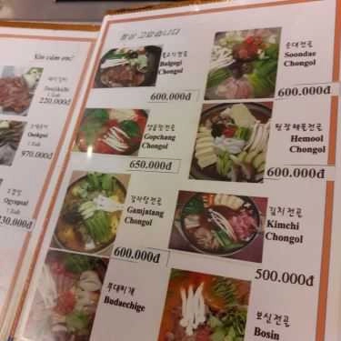 Thực đơn- Nhà Hàng VIP Korean Restaurant - Đỗ Quang